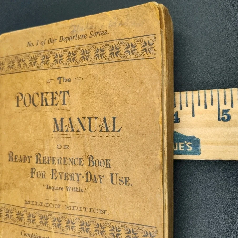 1890's Pocket Manual Ready Reference Book Rare VTG PAPERBACK SEE‎ BB33.1GU3303